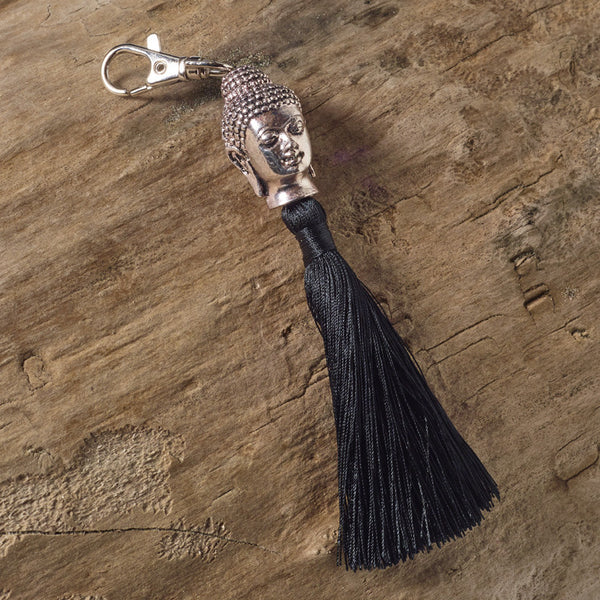 black buddha tassel necklace