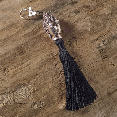 black buddha tassel necklace