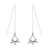 Mehndi Teardrop Threader Earrings