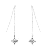 Dainty Moroccan Star Threader Earrings