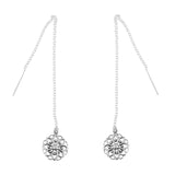 Sunflower Mandala Threader Earrings