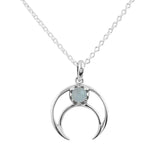 Lunar Eclipse Necklace - Rainbow Moonstone