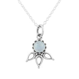 Triple Teardrop Choker - Rainbow Moonstone