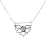 On Point Necklace - Rainbow Moonstone