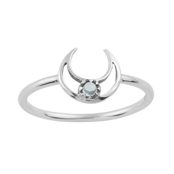 Lunar Eclipse Ring - Rainbow Moonstone