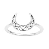 Mehndi Moon Ring