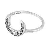 Mehndi Moon Ring