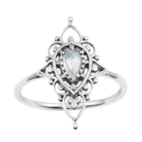 Majestic Ring - Rainbow Moonstone