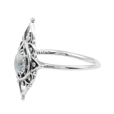 Majestic Ring - Rainbow Moonstone