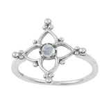 Moroccan Star Ring - Rainbow Moonstone