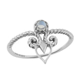 Sumptuous Ring - Rainbow Moonstone