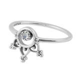 Enlightened Rising Sun Ring - Rainbow Moonstone