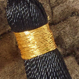 Golden Buddha black tassel necklace