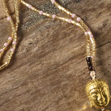 'Ivory & Gold' Buddha tassel necklace