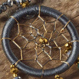 Dream Catcher Tassel Necklace (Earth Grey)