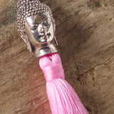 pink buddha bag tassel / key ring