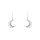 Mandala Moon Drop Earrings