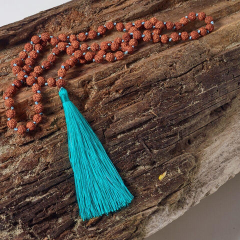 rudraksha tassel necklace